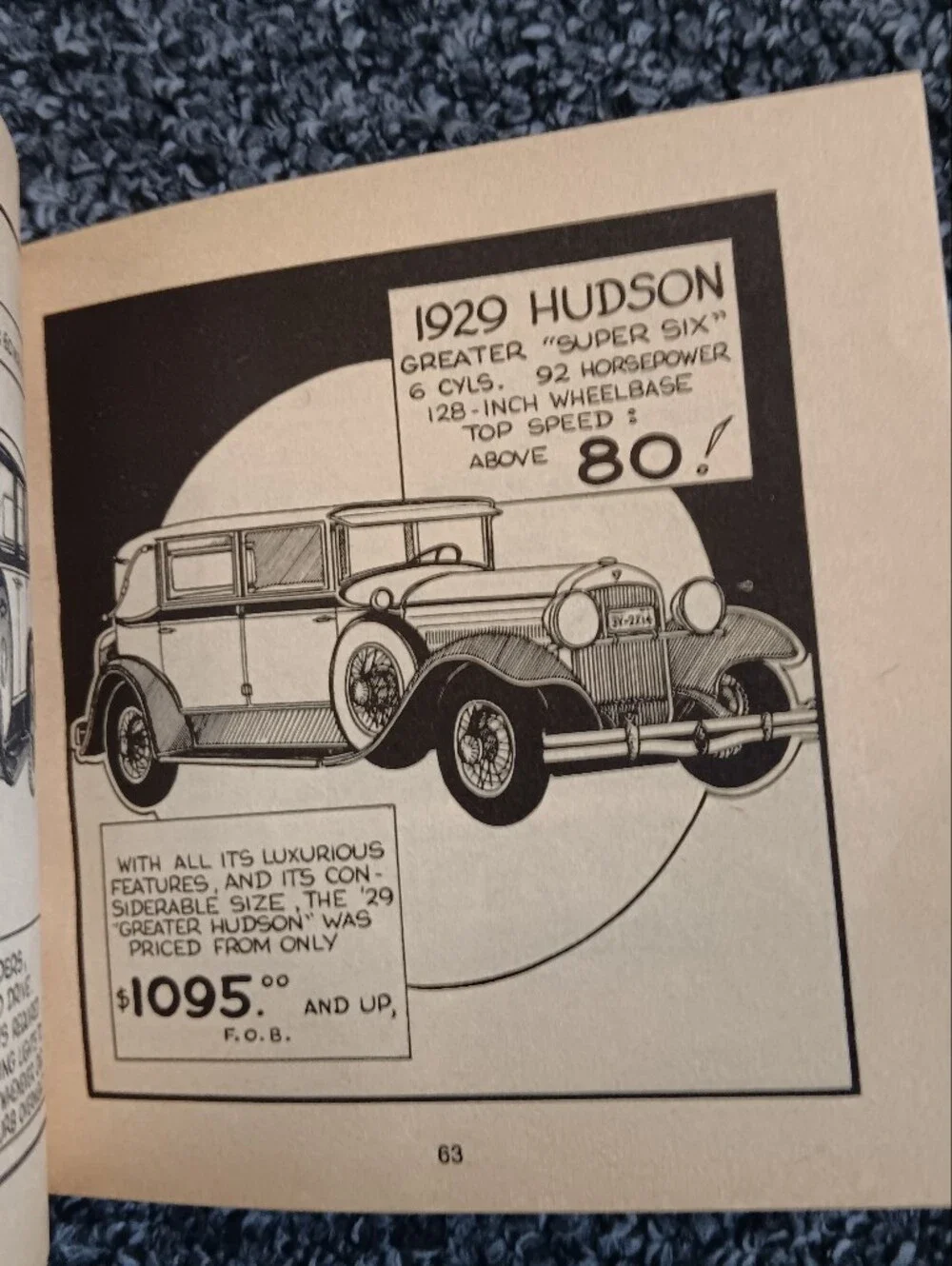 1975 Tad Burness Auto Album Vintage Auto Car Illustrated Paperback Book, USA
